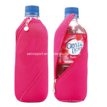 Vente en gros Custom Size Pink Neoprene Water Bottle Cooler (SNBC19)